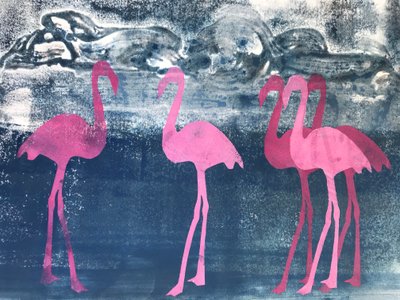 Flamingos by Sarah Thompson Engels